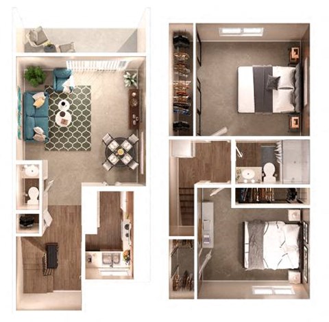 Two bedroom Floor Plan